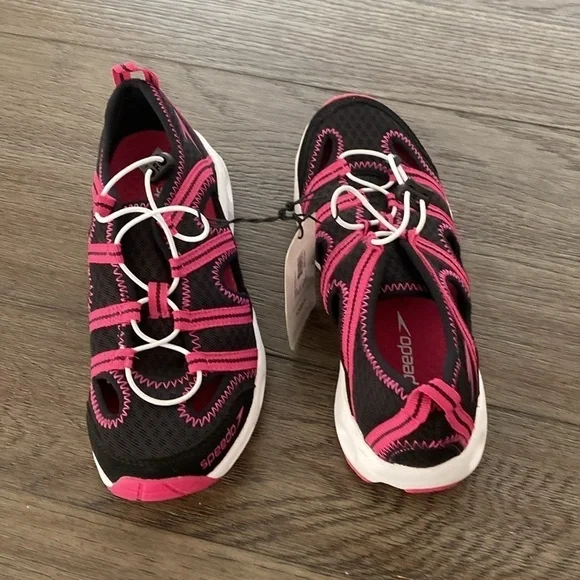 NWT speedo women's hydro comfort sneaker | Pink & Black | Size 6 - Picture 9 of 10